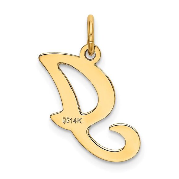 14k Yellow Gold, Sophia Collection, Small Script Initial I Pendant - Picture 3 of 6